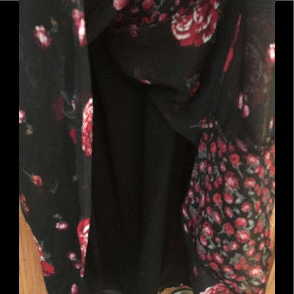 Dress black with pink roses Romantic - Picture 3 of 7